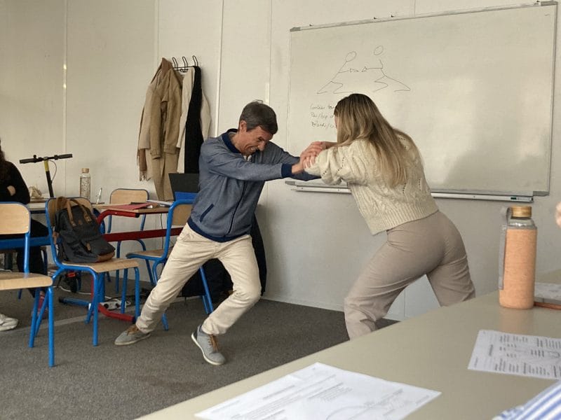 Les étudiants mettant en pratique les conseils de Sébastien Marie